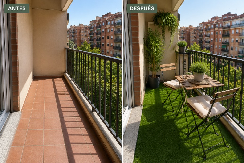 Cesped sintetico balcones